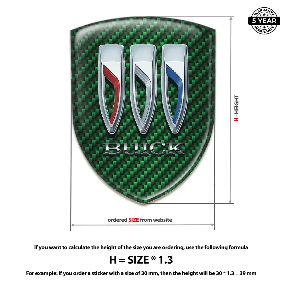 Buick 3D Badge Sticker Elite Edition