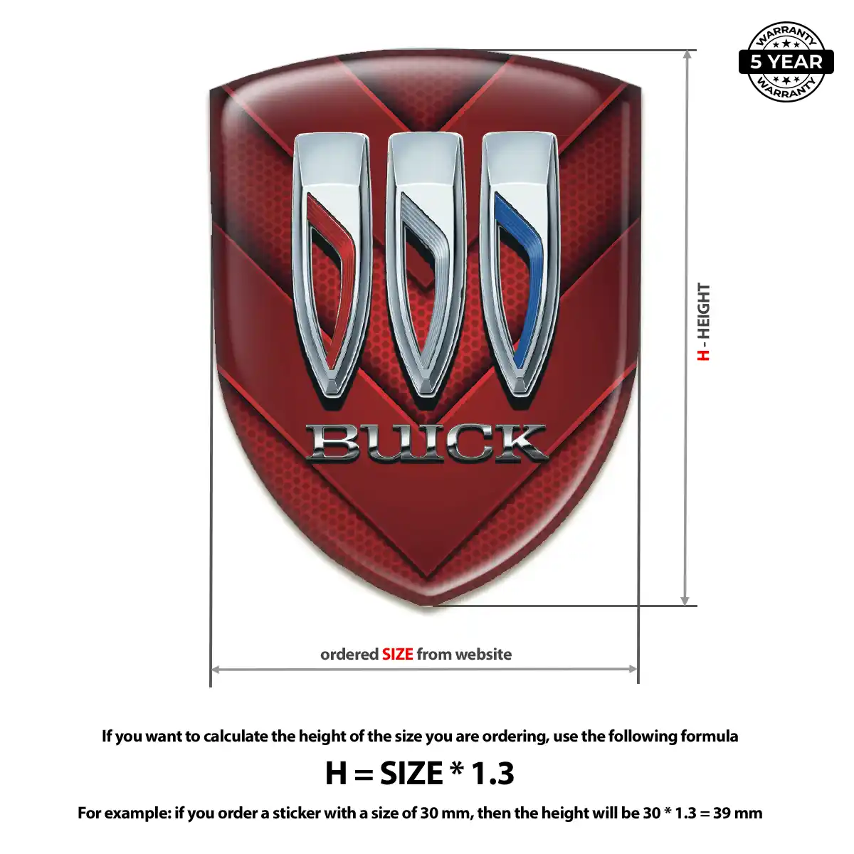 Buick 3D Badge Sticker Exclusive Series
