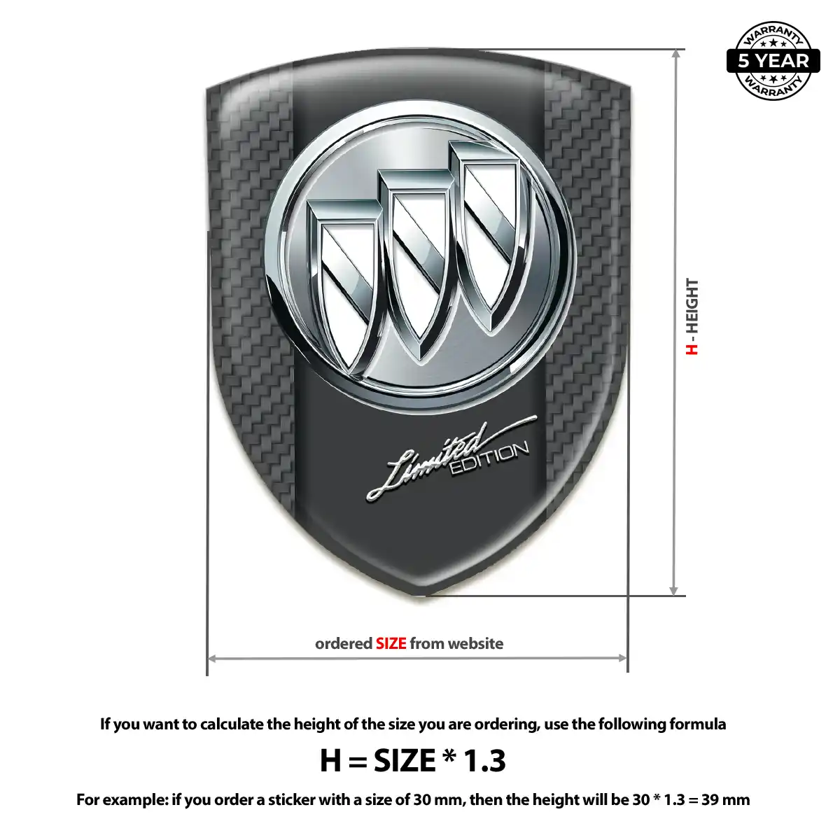 Buick 3D Badge Sticker Signature Grade
