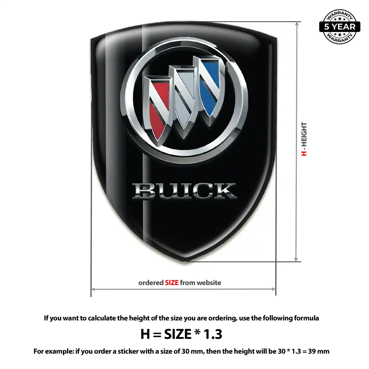 Buick 3D Domed Sticker Elite Edition