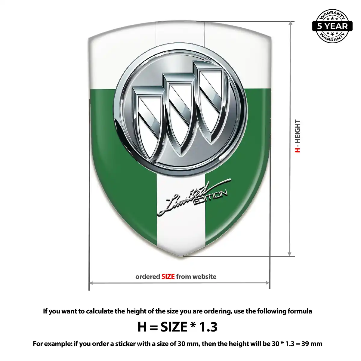 Buick 3D Domed Sticker Exclusive Series