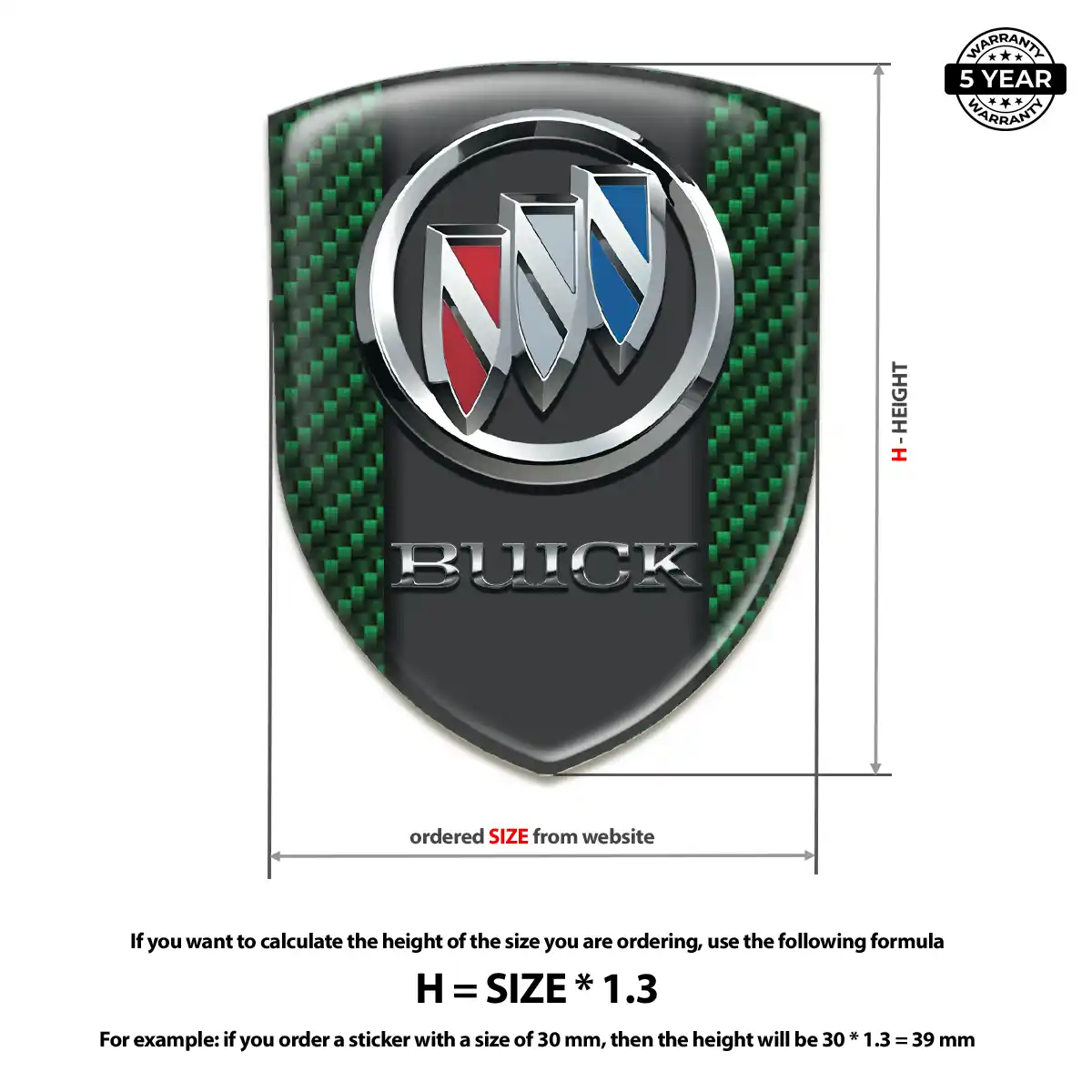 Buick 3D Domed Sticker Prestige Line