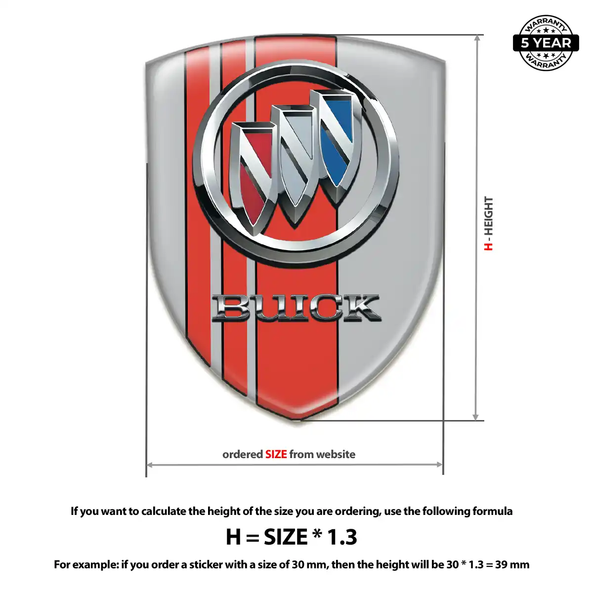 Buick 3D Emblem Sticker Elite Edition