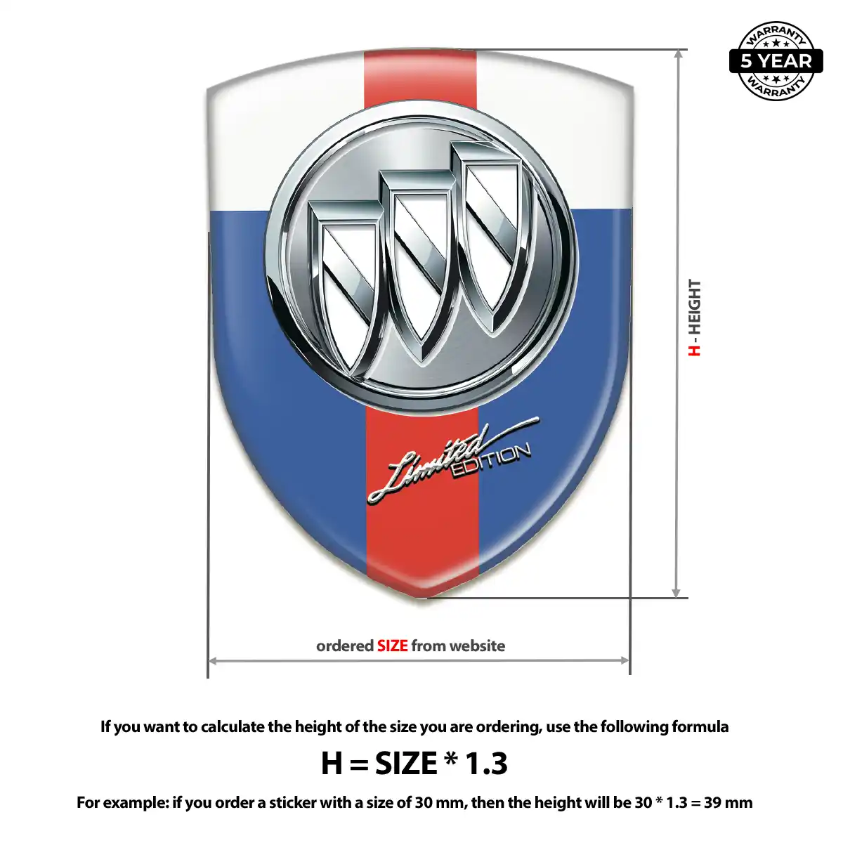 Buick 3D Emblem Sticker Exclusive Series
