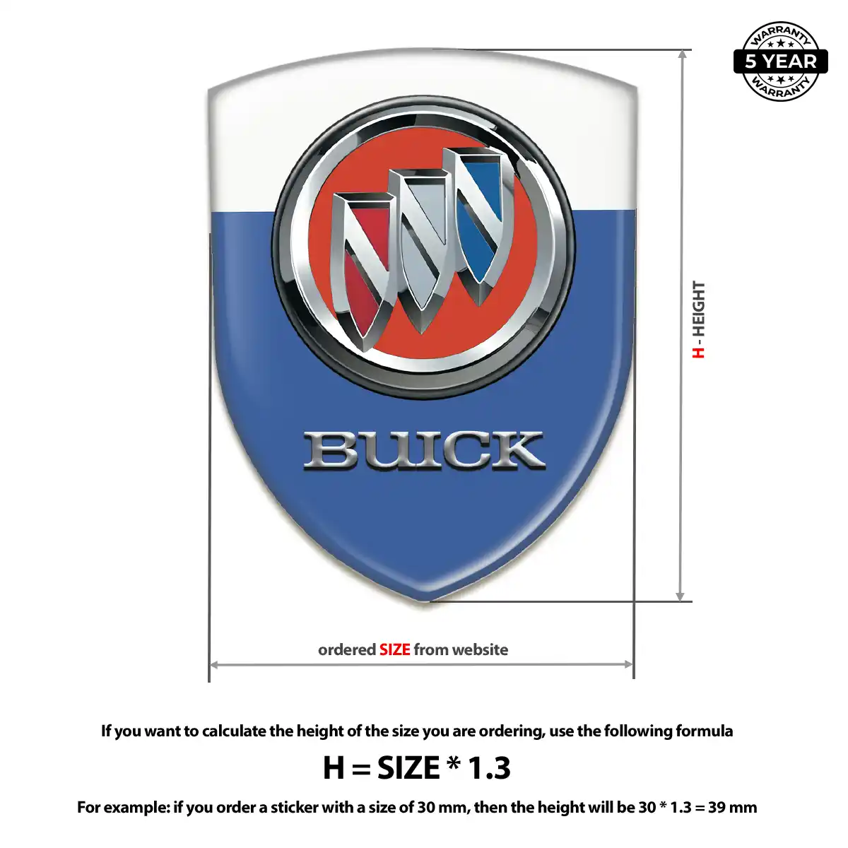 Buick 3D Emblem Sticker Noble Edition