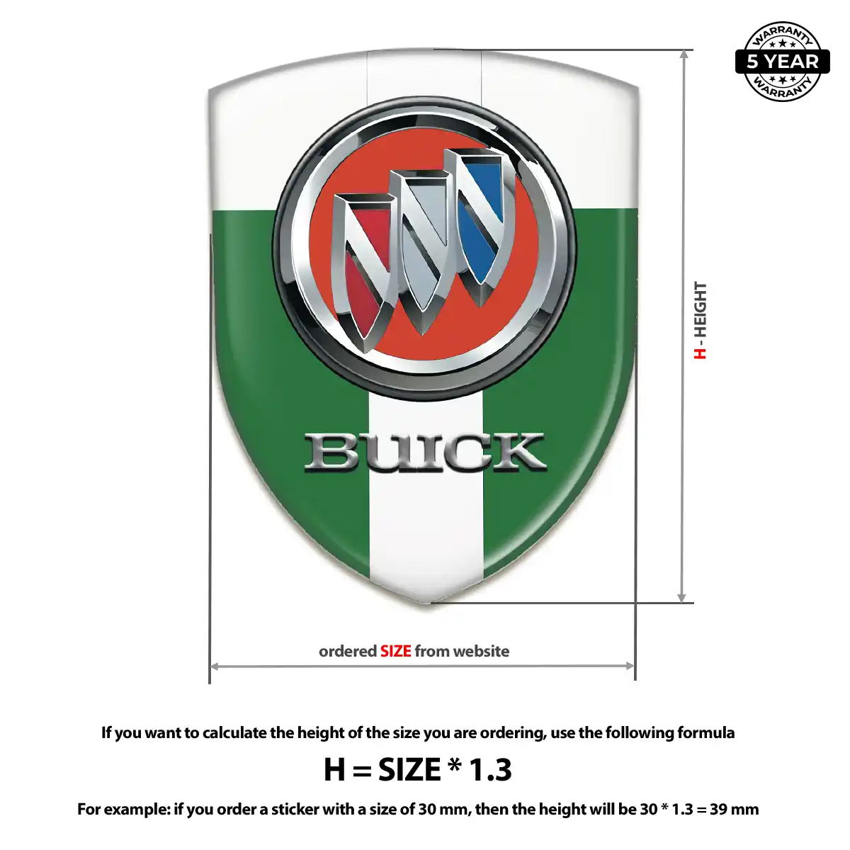 Buick 3D Emblem Sticker Prestige Line