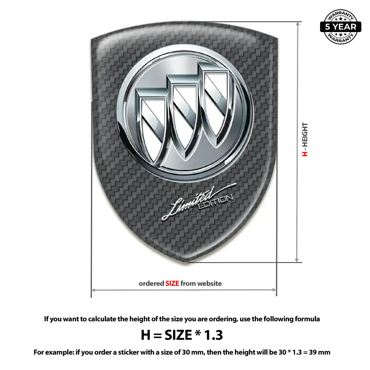 Buick 3D Emblem Sticker Prime Quality