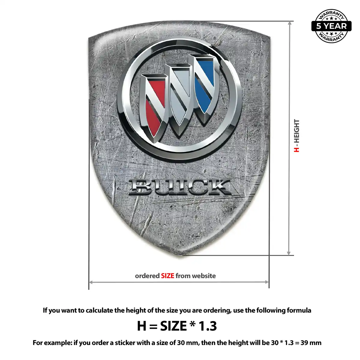 Buick 3D Emblem Sticker Refined Design