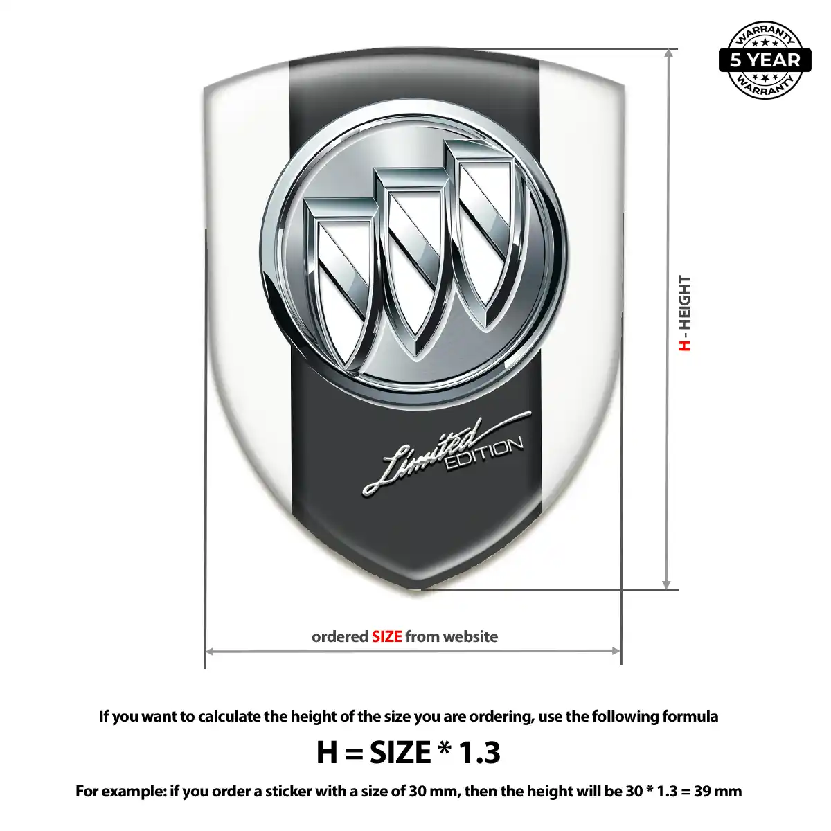 Buick 3D Emblem Sticker Sleek Style
