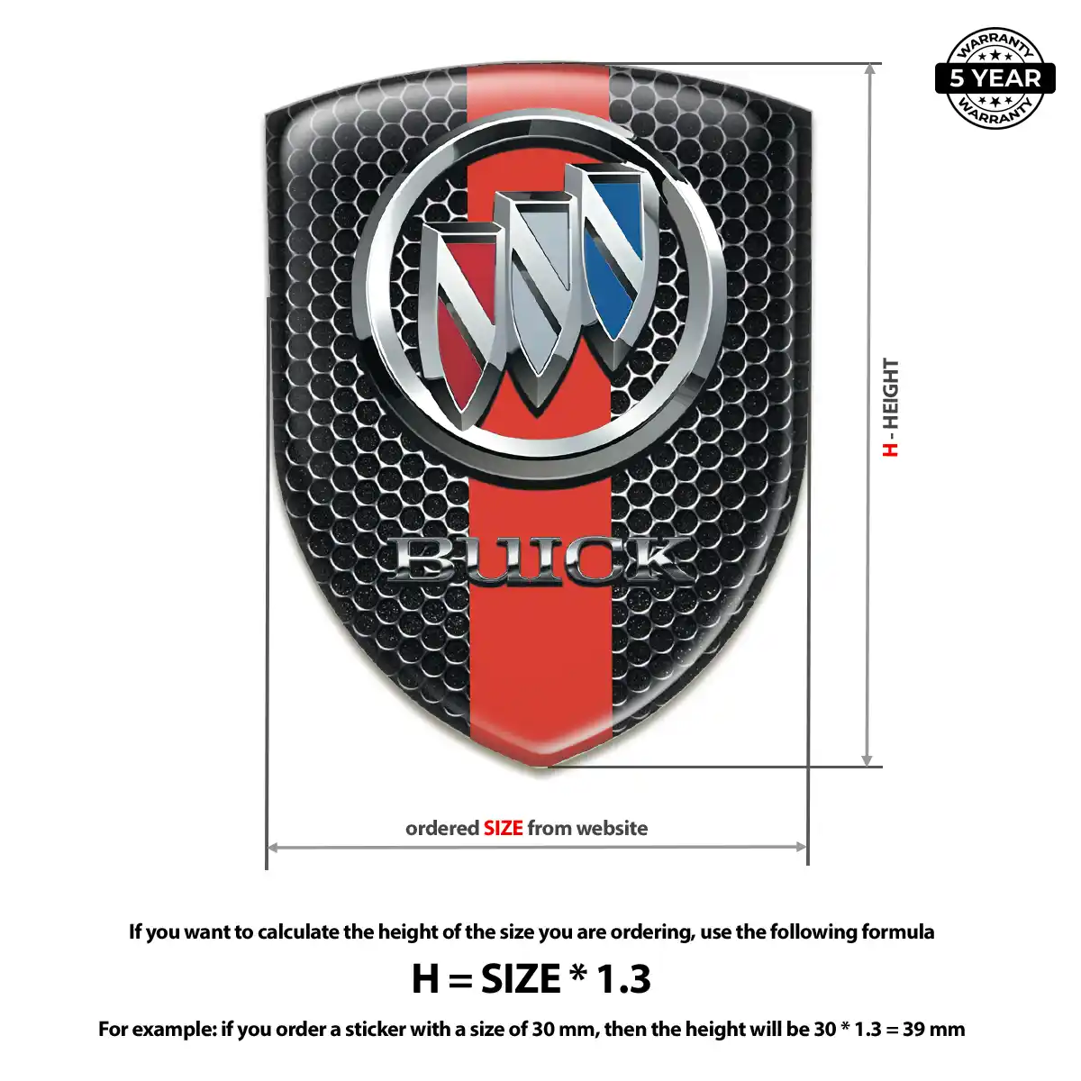 Buick 3D Gel Sticker Deluxe Edition