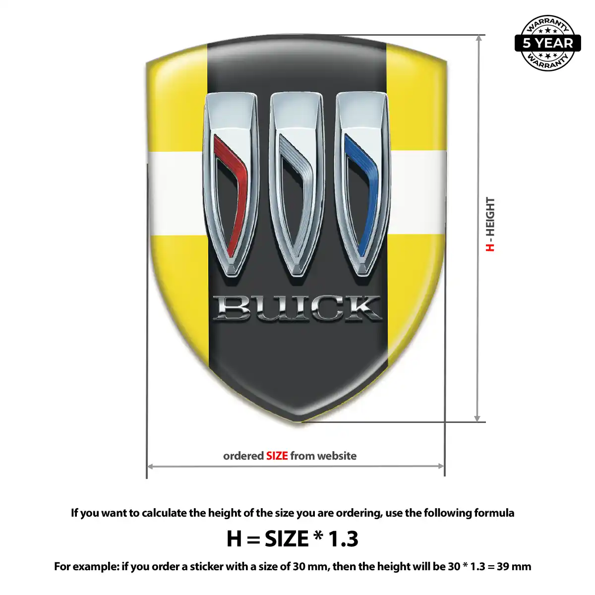 Buick 3D Gel Sticker Elite Edition