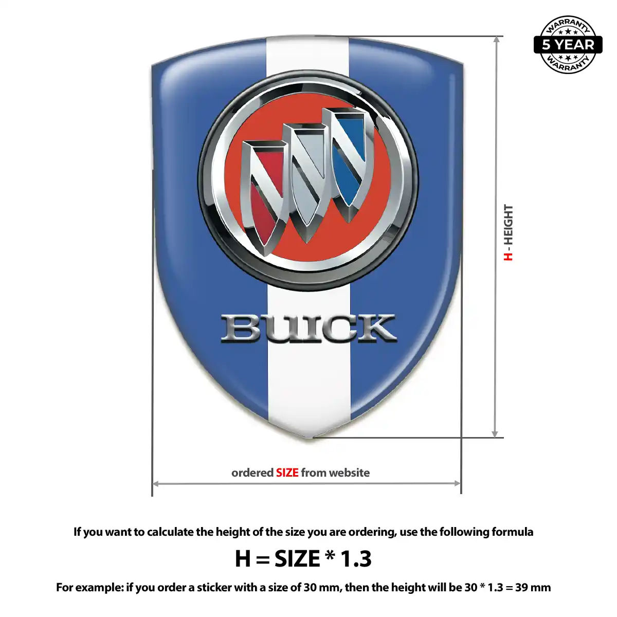 Buick 3D Gel Sticker Exclusive Series