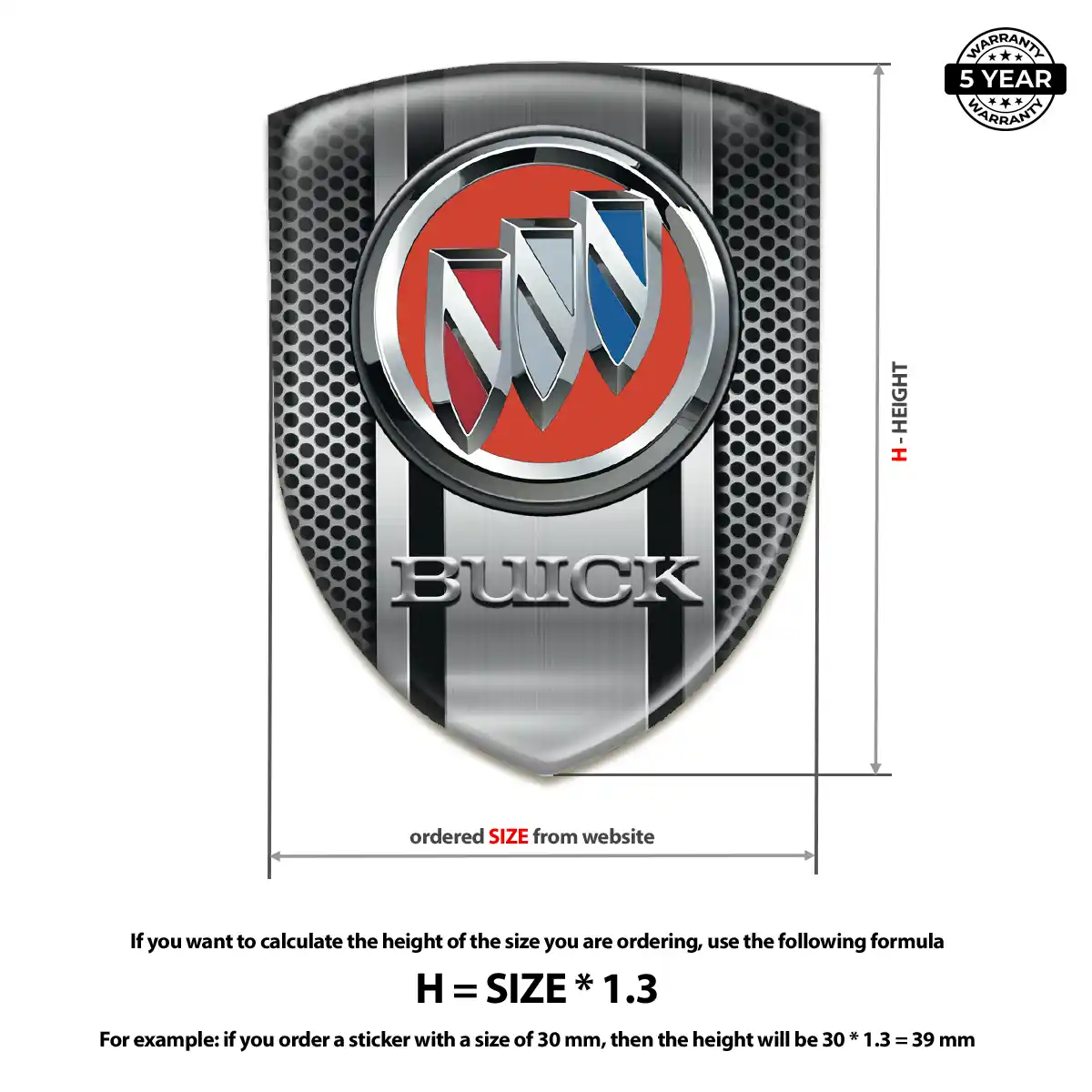Buick 3D Gel Sticker Interior Luxe