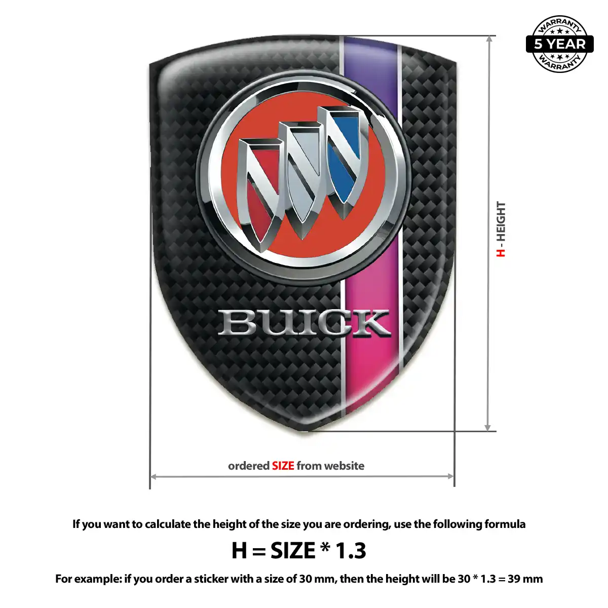 Buick 3D Gel Sticker Prestige Line