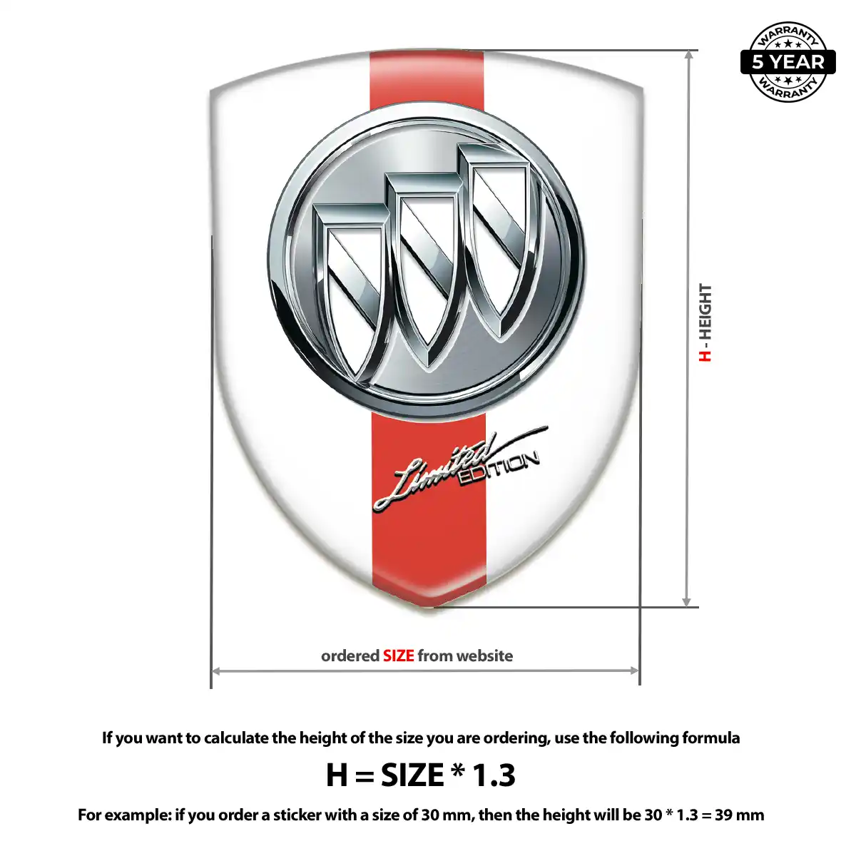 Buick 3D Gel Sticker Superior Craft