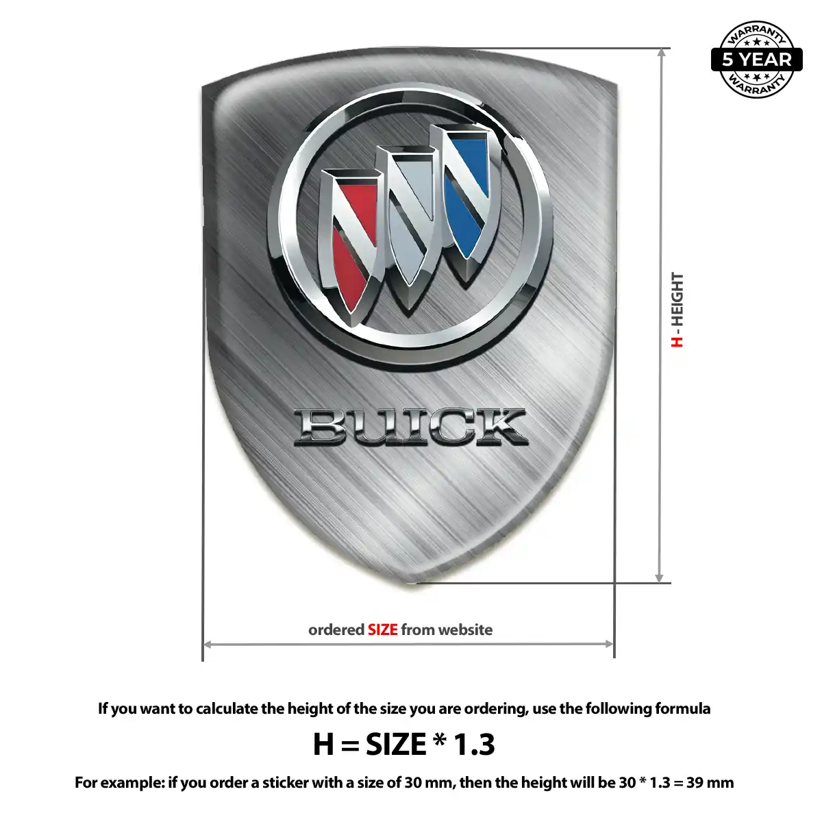 Buick 3D Logo Sticker Exclusive Series