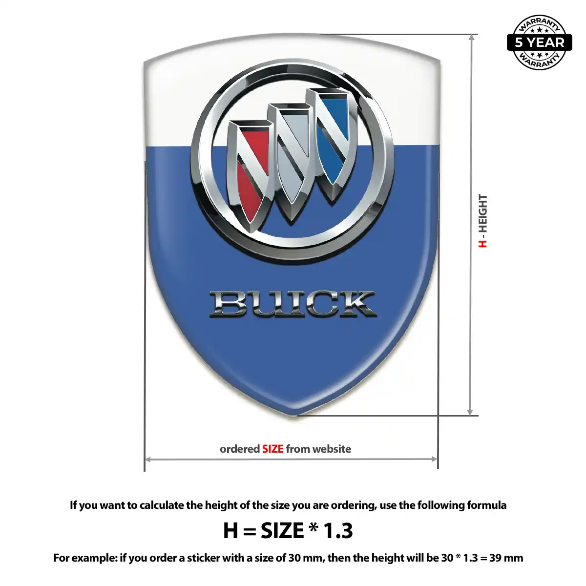 Buick 3D Logo Sticker Refined Design