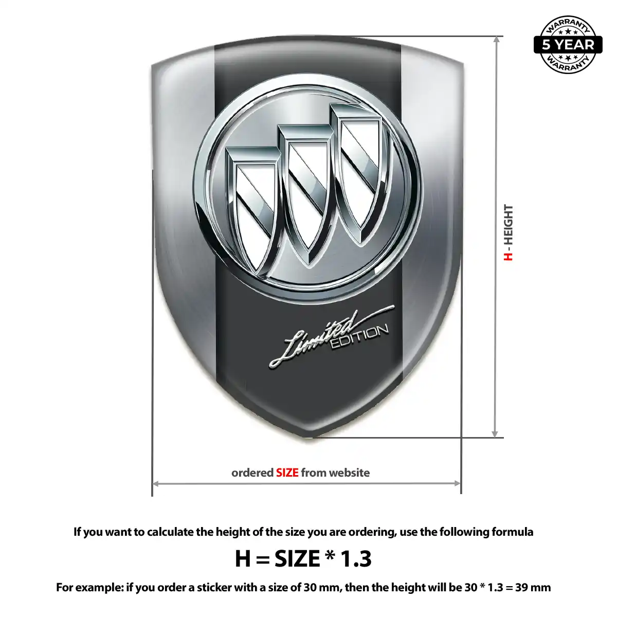 Buick 3D Resin Sticker Deluxe Edition