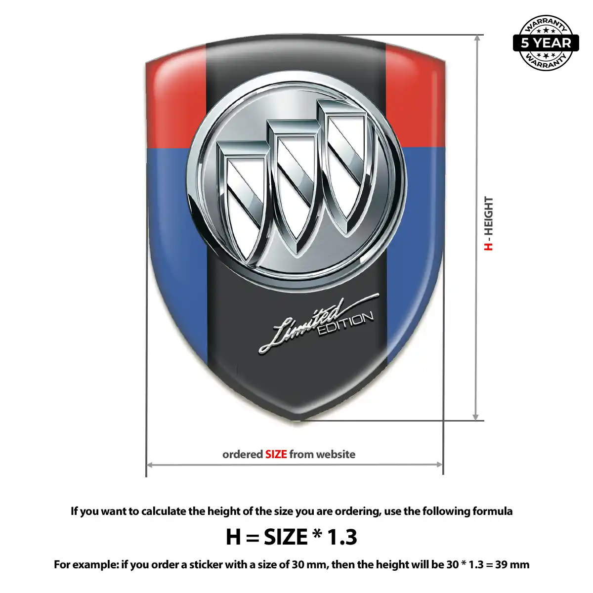 Buick 3D Resin Sticker Elite Edition