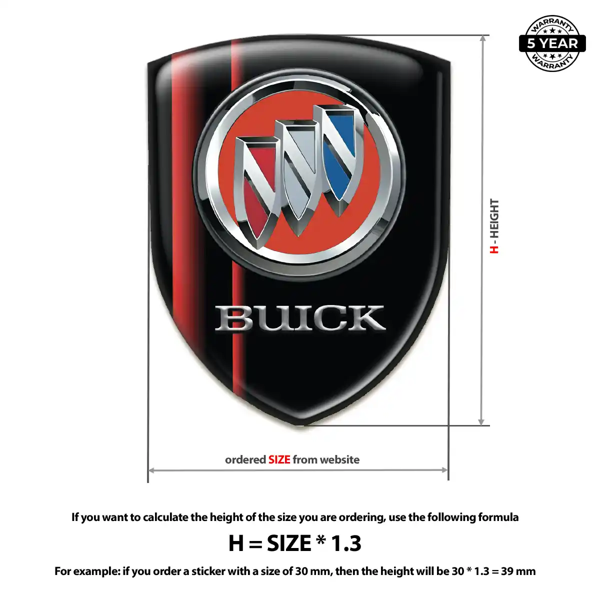 Buick 3D Resin Sticker Exclusive Series