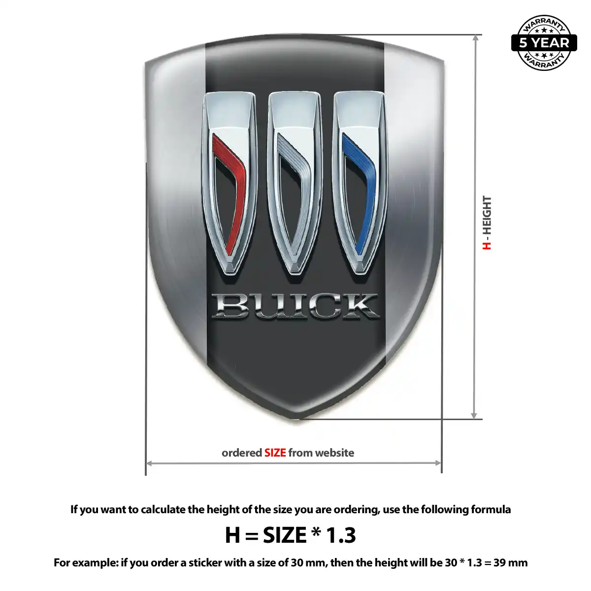 Buick 3D Resin Sticker Noble Edition