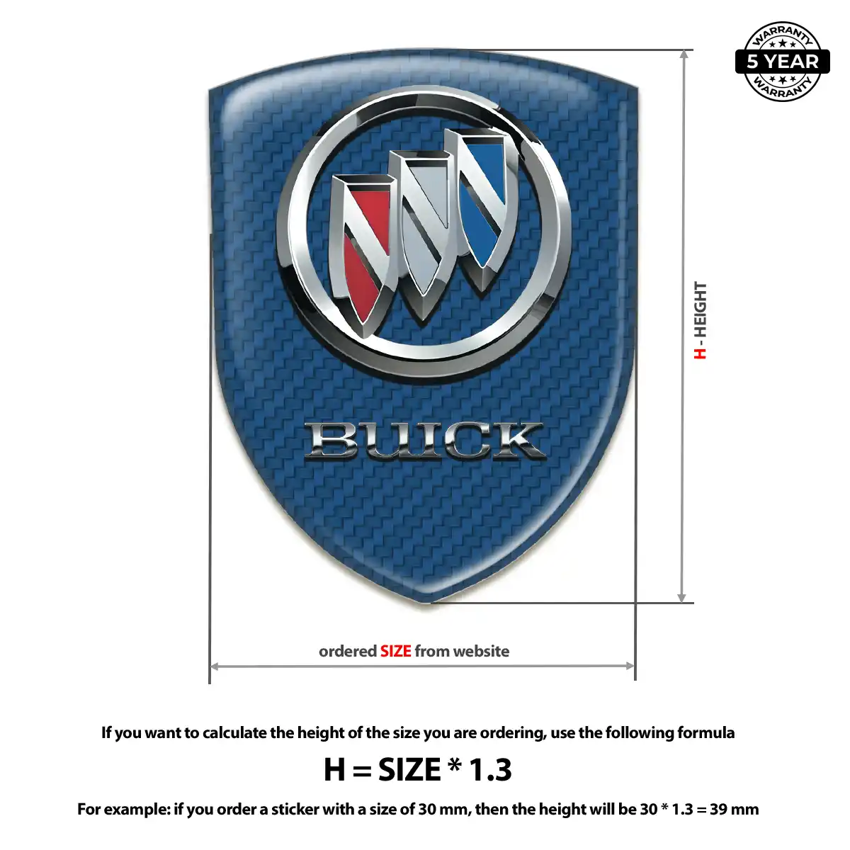Buick 3D Resin Sticker Opulent Line
