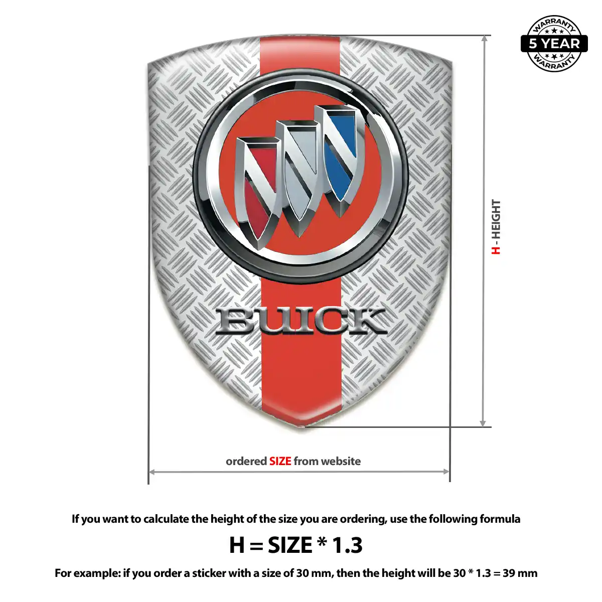 Buick 3D Resin Sticker Prestige Line