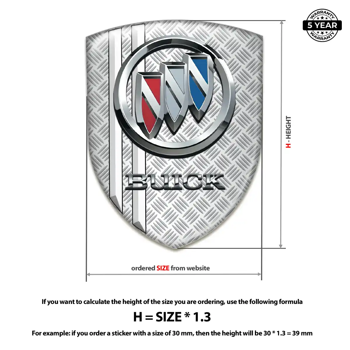 Buick 3D Resin Sticker Prime Quality
