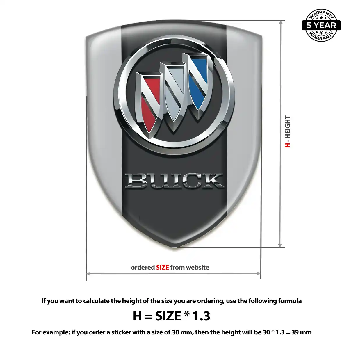 Buick 3D Resin Sticker Resin Elite
