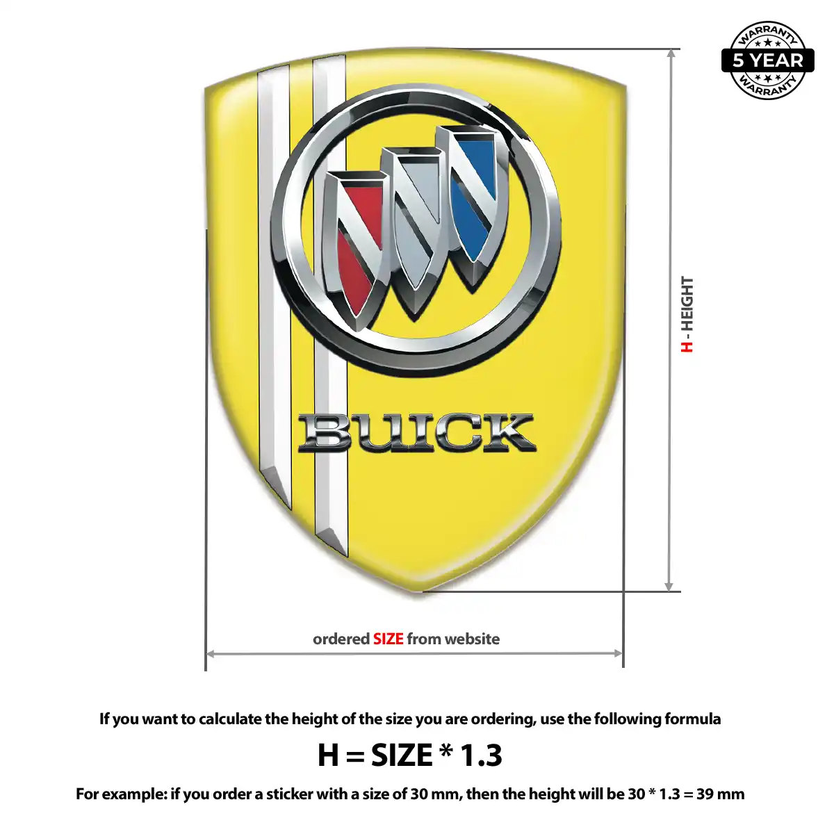 Buick 3D Resin Sticker Superior Craft