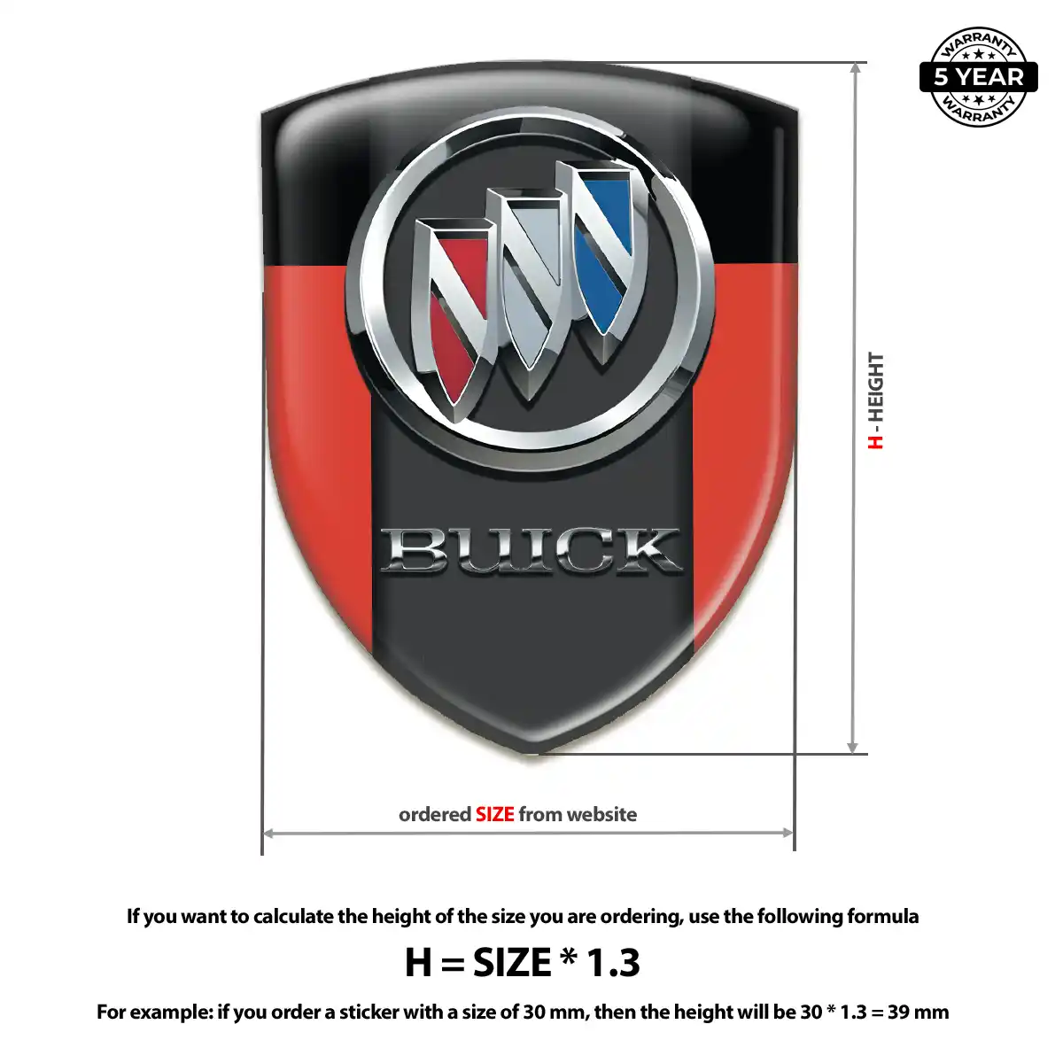 Buick Automotive Emblem Sticker Deluxe Edition