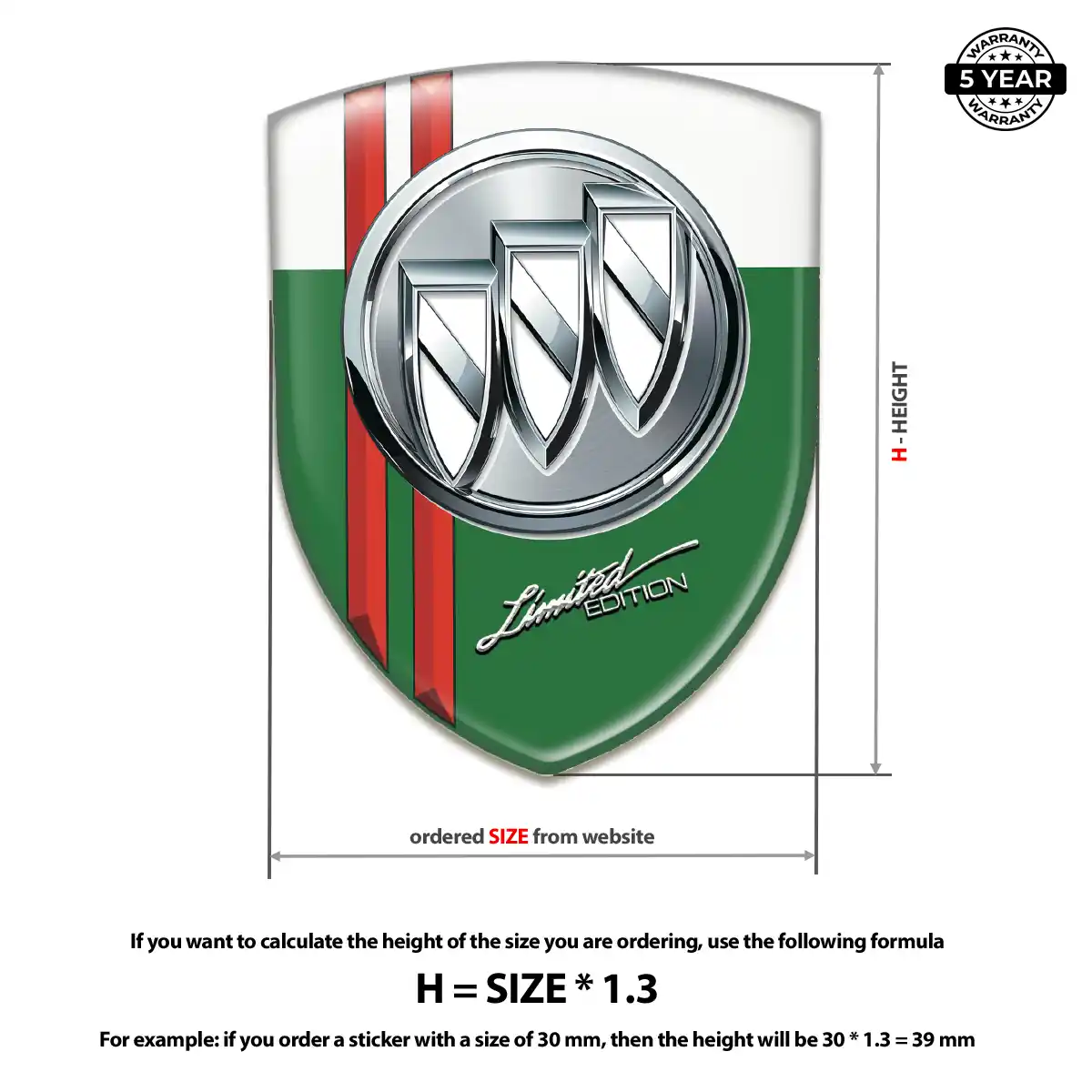 Buick Automotive Emblem Sticker Elite Finish