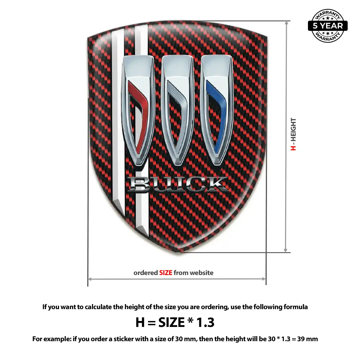 Buick Automotive Emblem Sticker Interior Luxe