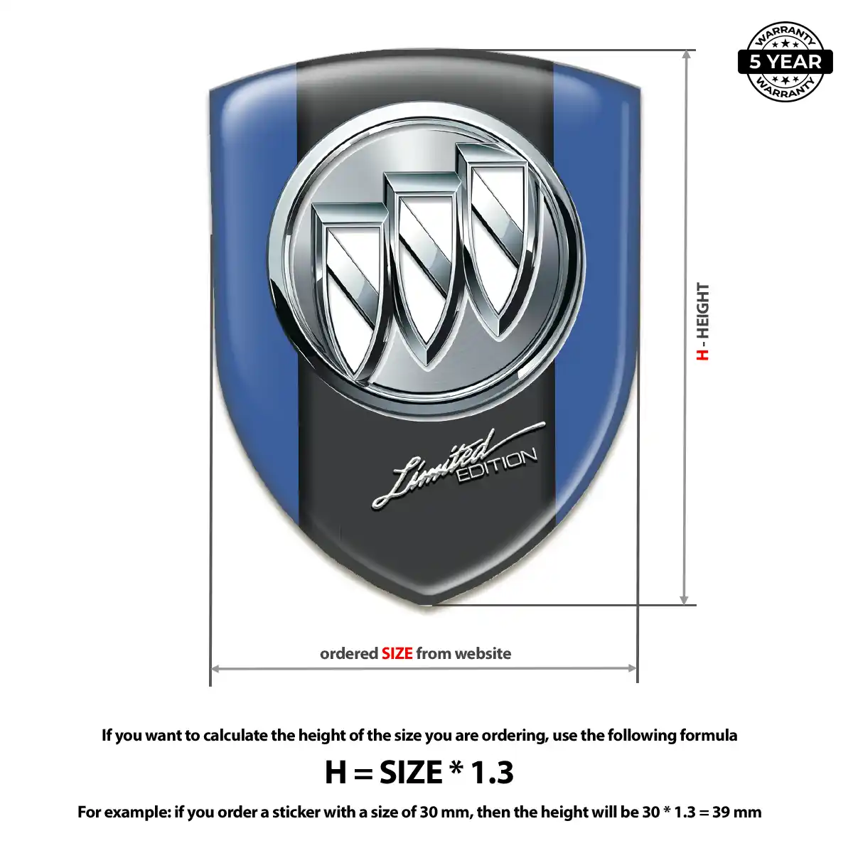 Buick Automotive Emblem Sticker Noble Edition