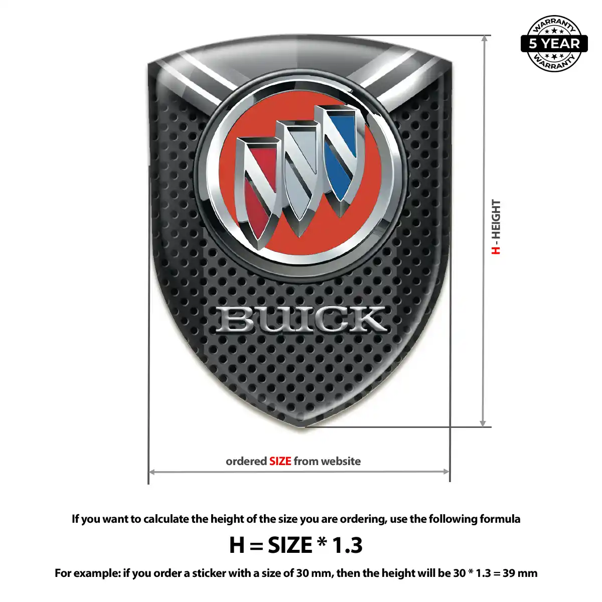 Buick Automotive Emblem Sticker Opulent Line