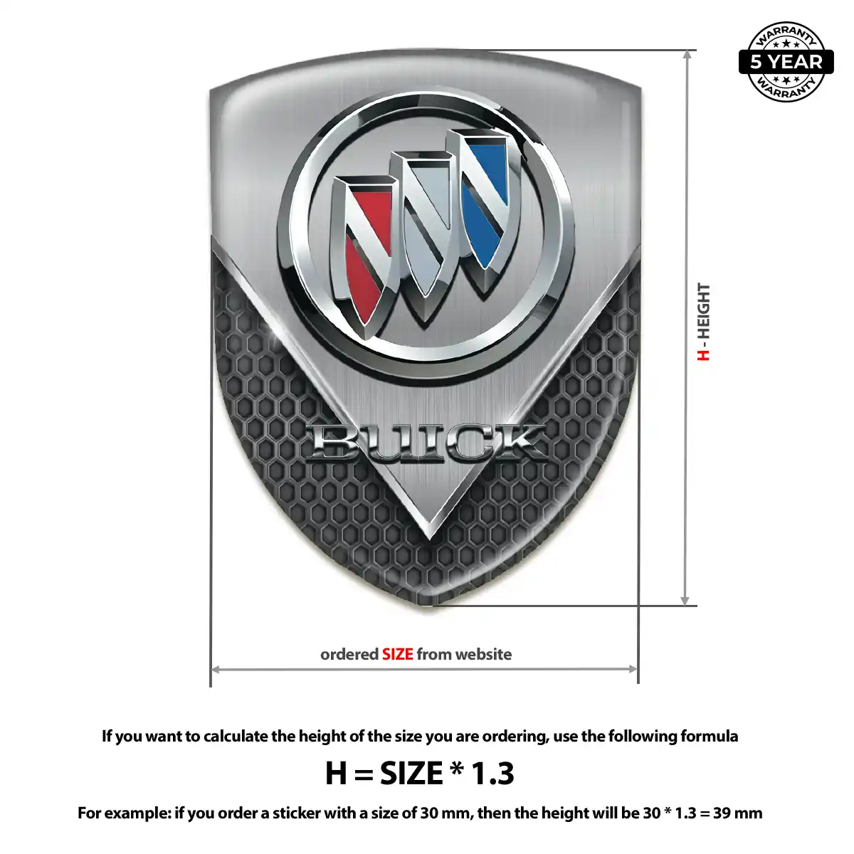 Buick Automotive Emblem Sticker Prestige Line
