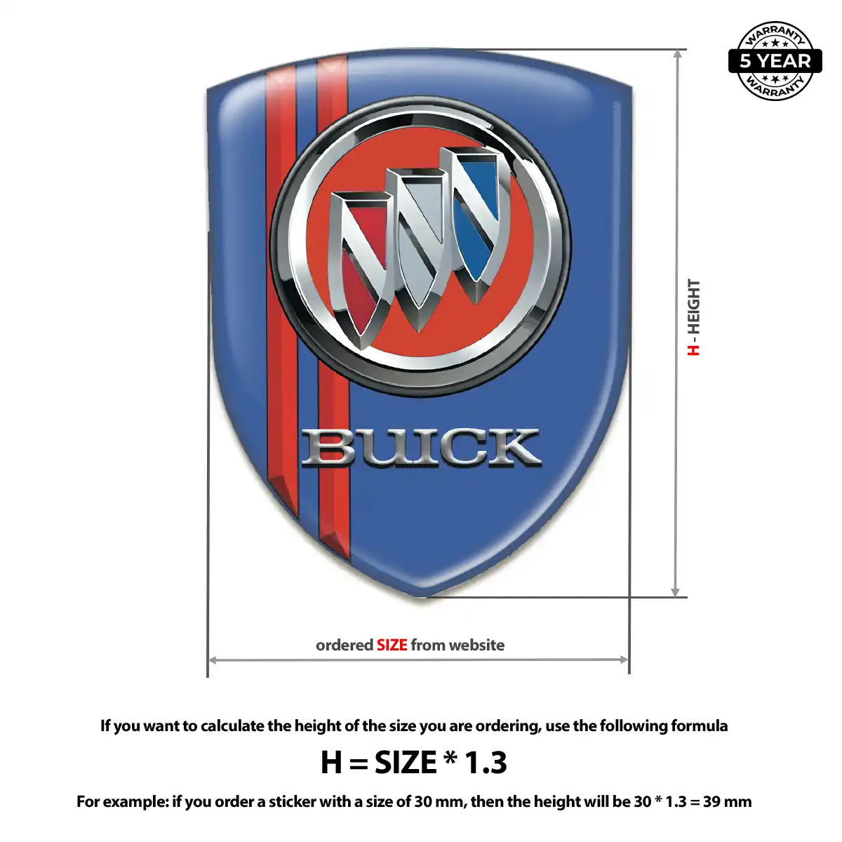 Buick Automotive Emblem Sticker Prime Quality