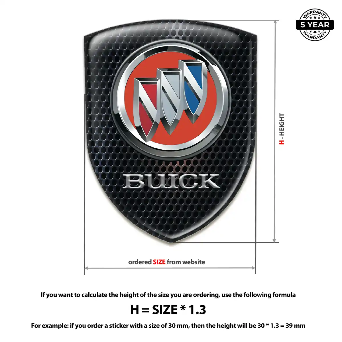 Buick Automotive Emblem Sticker Refined Design