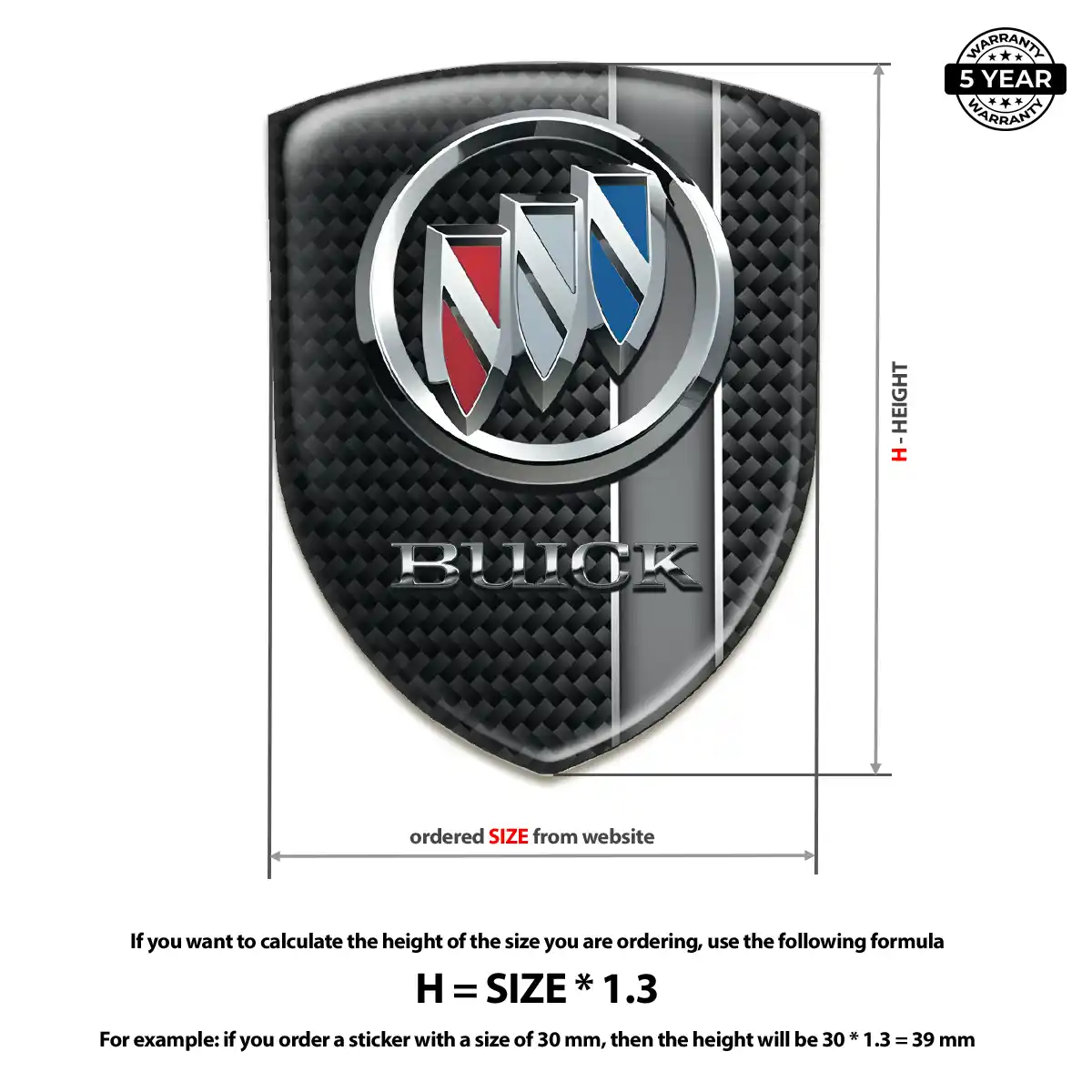 Buick Automotive Emblem Sticker Signature Grade