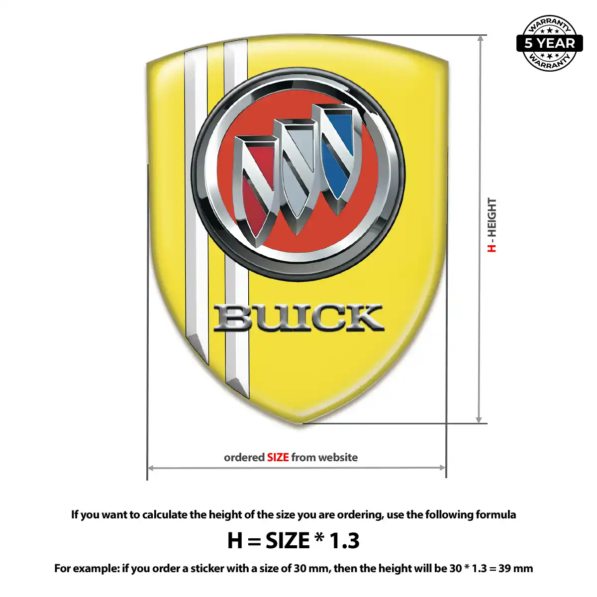 Buick Automotive Emblem Sticker Sleek Style