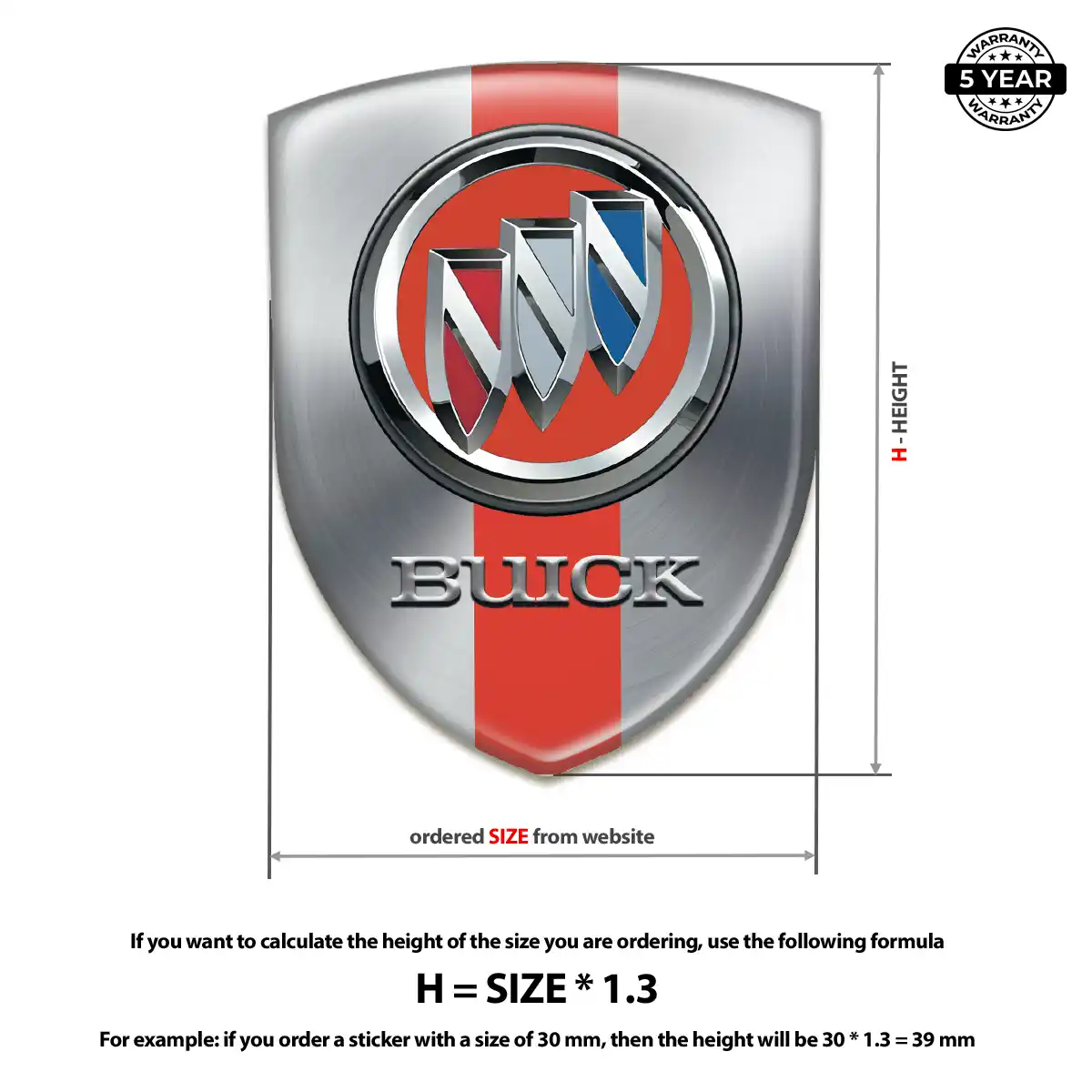 Buick Automotive Emblem Sticker Superior Craft