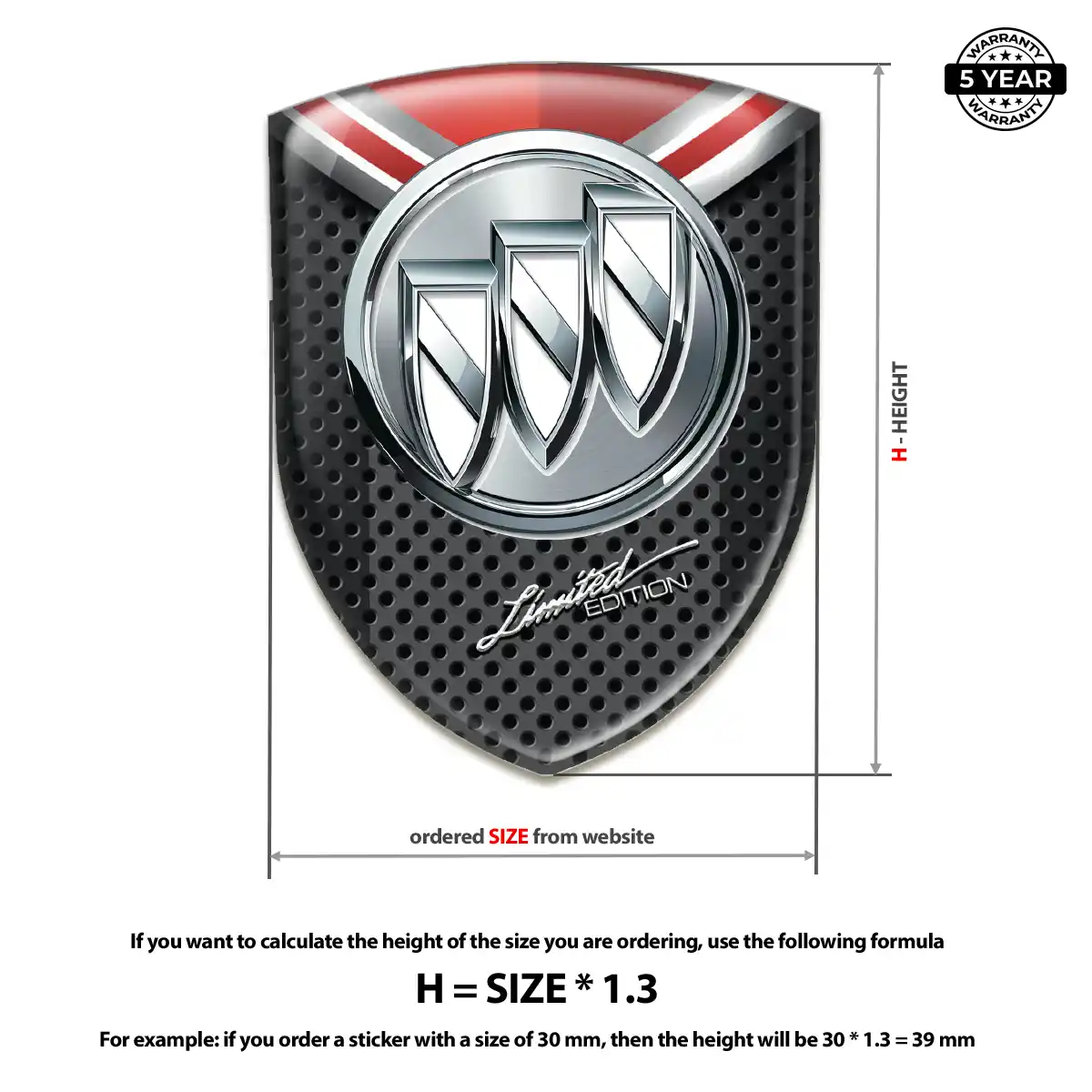 Buick Automotive Logo Sticker Elite Edition