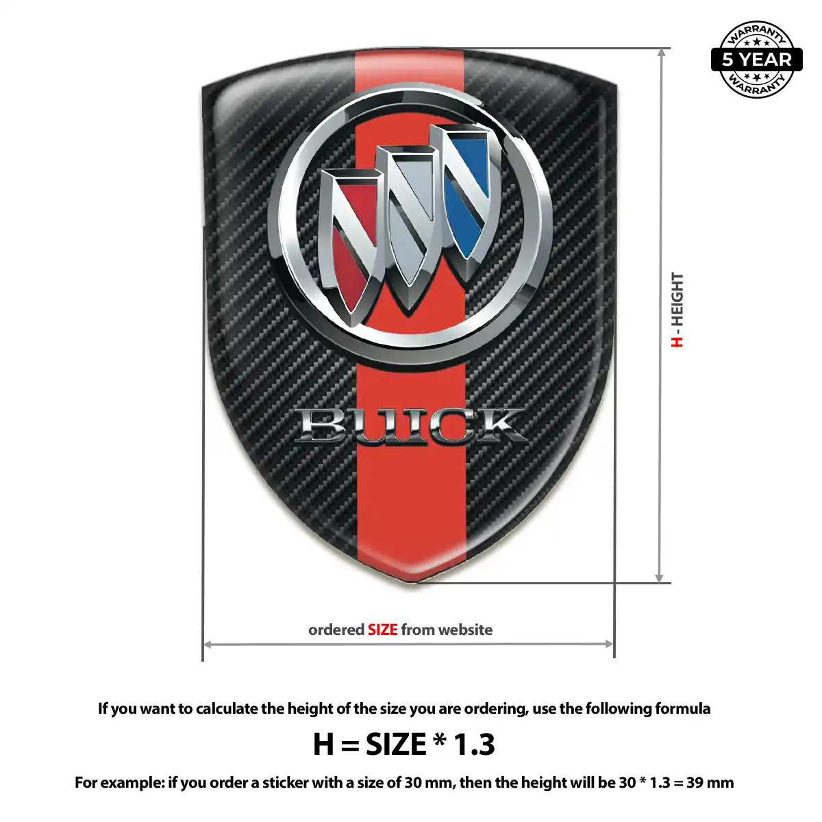 Buick Automotive Logo Sticker Elite Finish