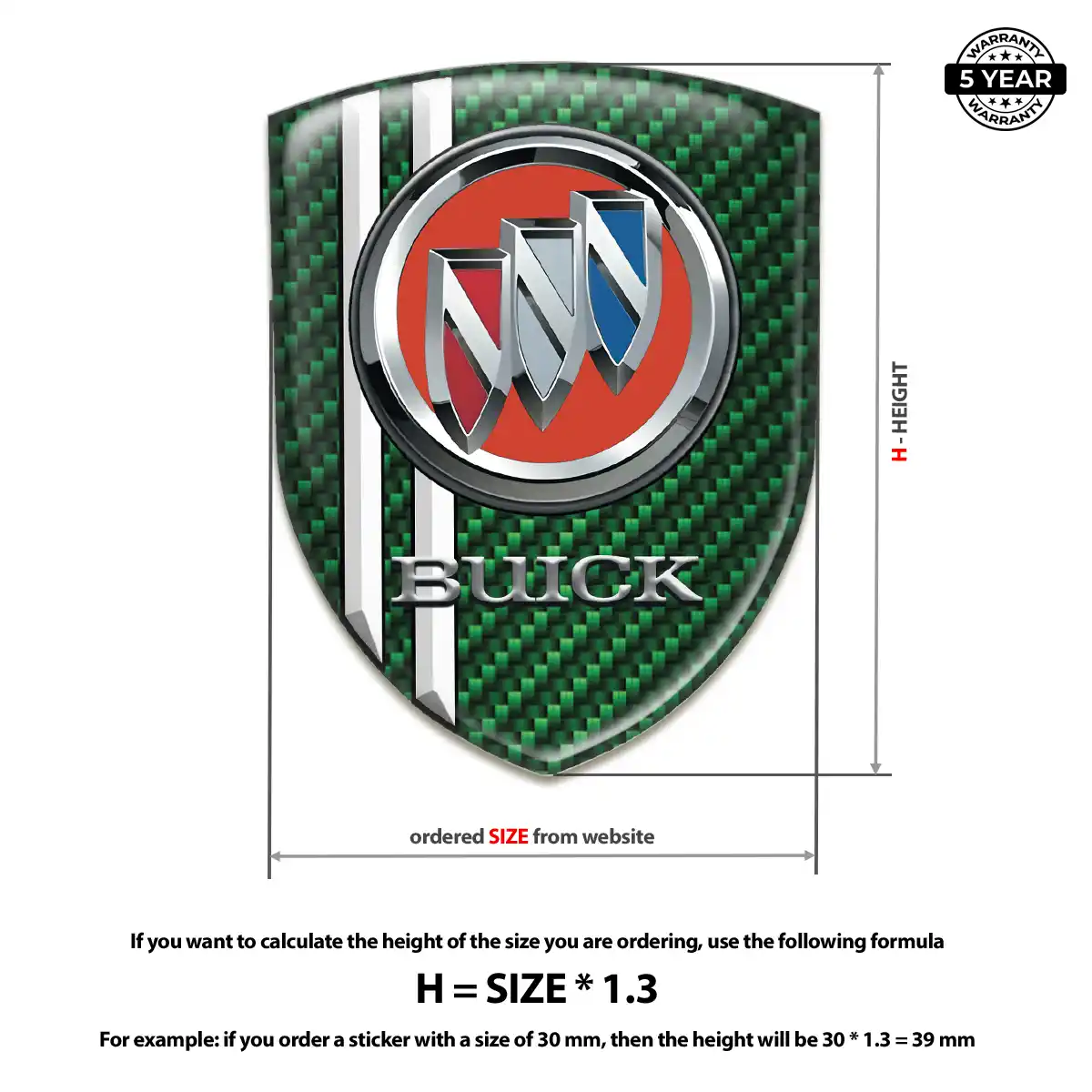 Buick Automotive Logo Sticker Interior Luxe