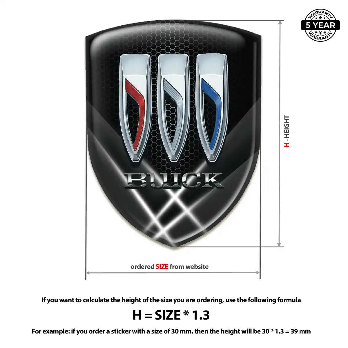 Buick Automotive Logo Sticker Noble Edition