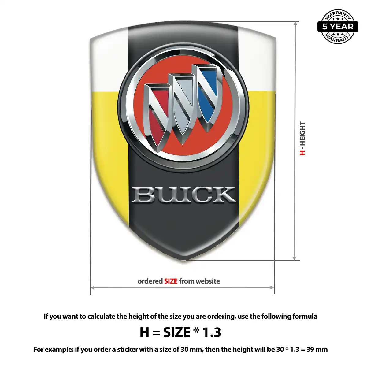 Buick Automotive Logo Sticker Opulent Line