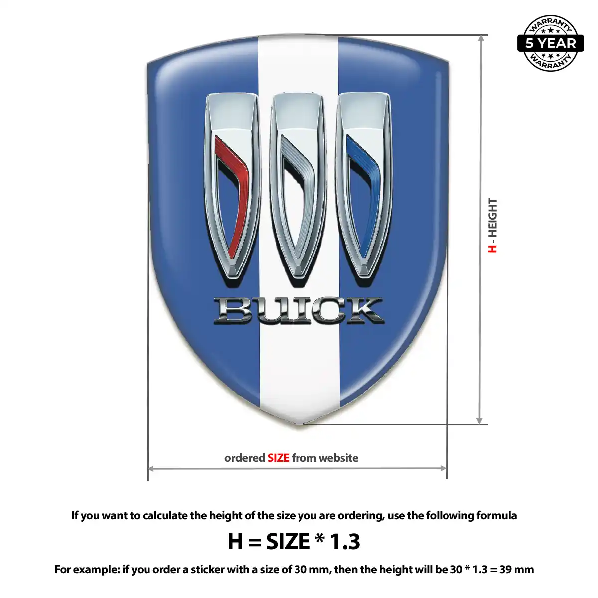 Buick Automotive Logo Sticker Prestige Line