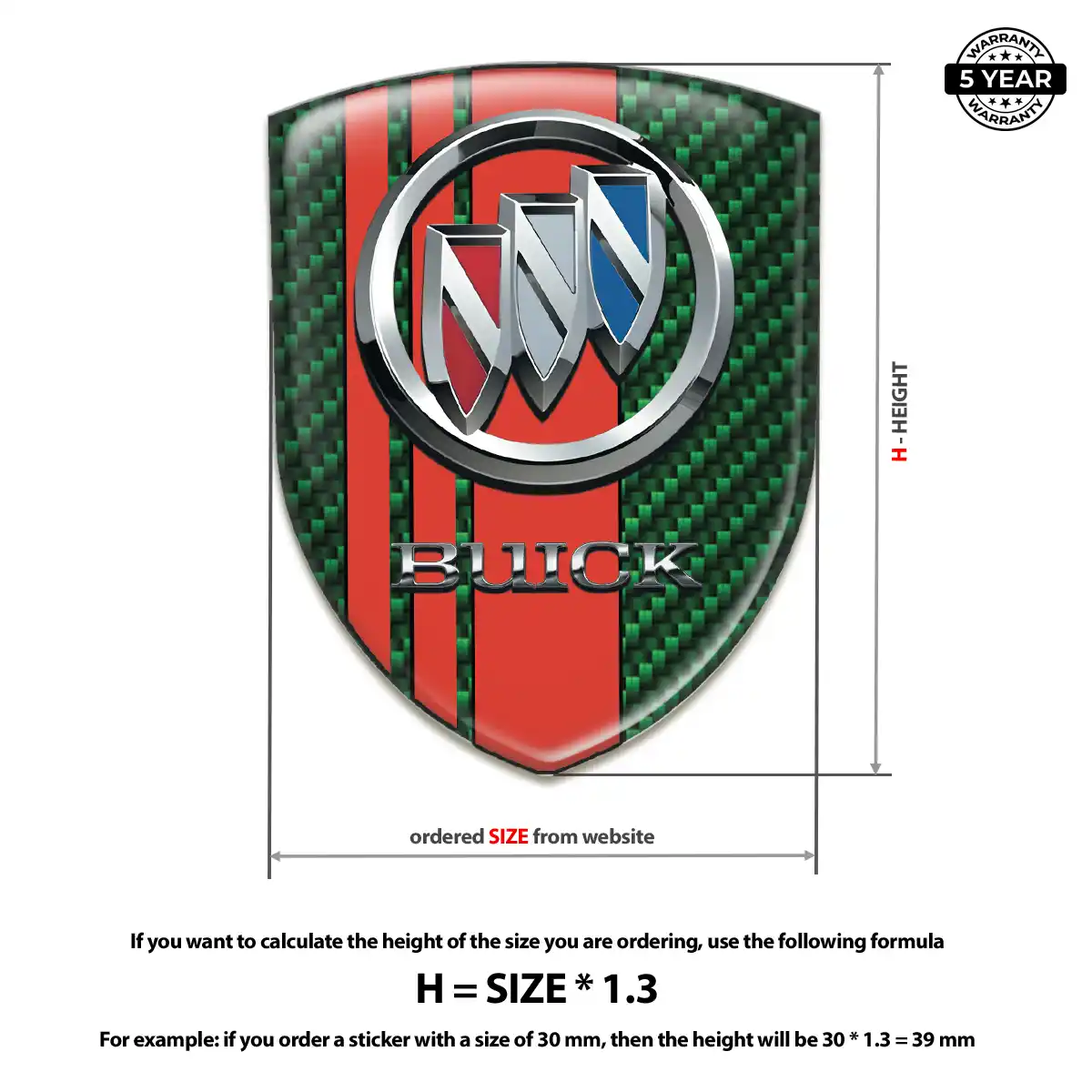 Buick Automotive Logo Sticker Prime Quality
