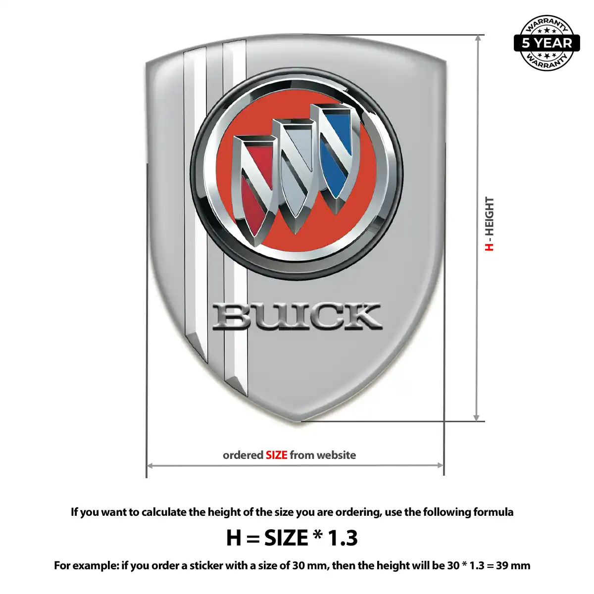 Buick Automotive Logo Sticker Refined Design