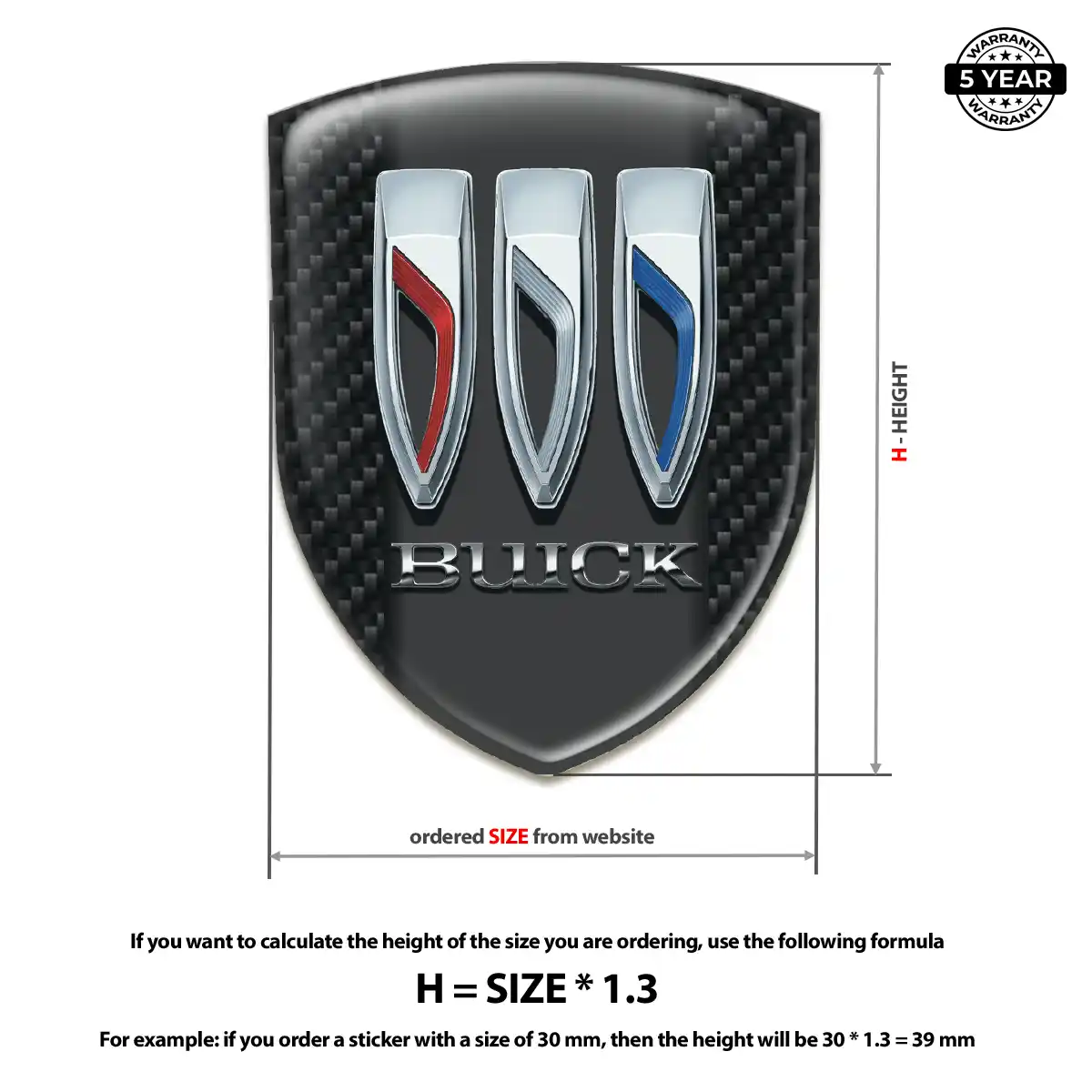 Buick Automotive Logo Sticker Signature Grade